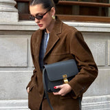 Lang afslappet ruskindsjakke