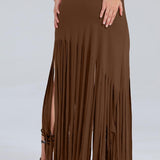 Gotisk mini-nederdel med punk-frynser