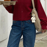 Kort strikket cardigan med knapper