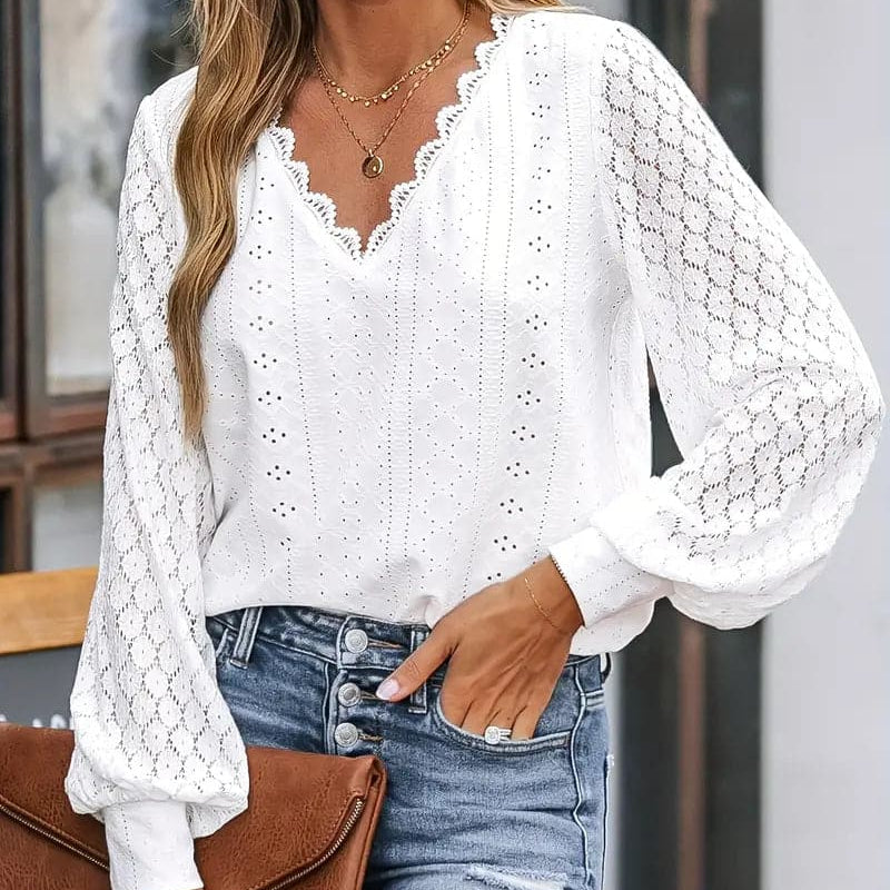 Kari - Smuk bluse med luftige ærmer