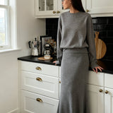 Todelt sæt med plisseret bodycon-nederdel