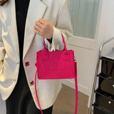 Mini filt-tote-taske, lille firkantet taske, efterår-vinter