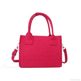 Mini filt-tote-taske, lille firkantet taske, efterår-vinter