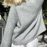 minimalistisk cardigan med lange ærmer