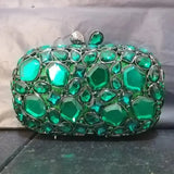 Guld/sølv krystal aften clutch