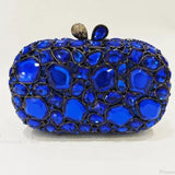 Guld/sølv krystal aften clutch