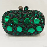 Guld/sølv krystal aften clutch