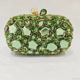 Guld/sølv krystal aften clutch