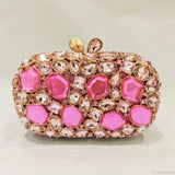 Guld/sølv krystal aften clutch