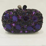 Guld/sølv krystal aften clutch