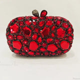 Guld/sølv krystal aften clutch