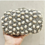 Guld/sølv krystal aften clutch