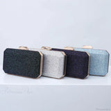 Luksus guldgul PU-clutch