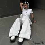 Vintage Spice Girls-inspirerede hiphop-joggingbukser med lommer