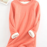 Dametunika – Lange ærmer – Afslappet pasform – Varmt, blødt for