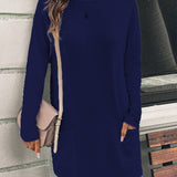 Dametunika – Blød bomuld – Løs pasform – Lange ærmer – Lommer foran