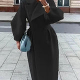 Dametrenchcoat – Svaj snit – Lang – Uld – Dobbeltradet med bælte