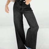 Damejeans – Høj talje – Afslappet pasform – Vide ben – Ankellængde