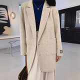 Dame uldfrakke – oversized pasform – dobbeltradet – skræddersyet krave