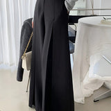 Damebukser – Høj talje – Vide ben – Forreste læg – Fuld længde