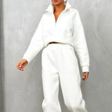 Dame træningssæt – Afslappet pasform – Lynlåsudskæring – Blød bomuld