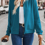 Damecardiganjakke – Quiltet – Lynlåslukning – Afslappet pasform – Hoftelængde