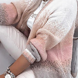 Damecardigan – Oversized pasform – Blød uldstrik – Åben front – Ribkant