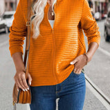 Damecardiganjakke – Quiltet – Lynlåslukning – Afslappet pasform – Hoftelængde