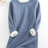 Dametunika – Lange ærmer – Afslappet pasform – Varmt, blødt for