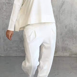 Dame loungesæt – afslappet pasform – blød strik – bukser med lige ben