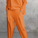 Dame loungesæt – afslappet pasform – blød strik – bukser med lige ben