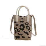 Mini strikket crossbody-taske til mobiltelefon