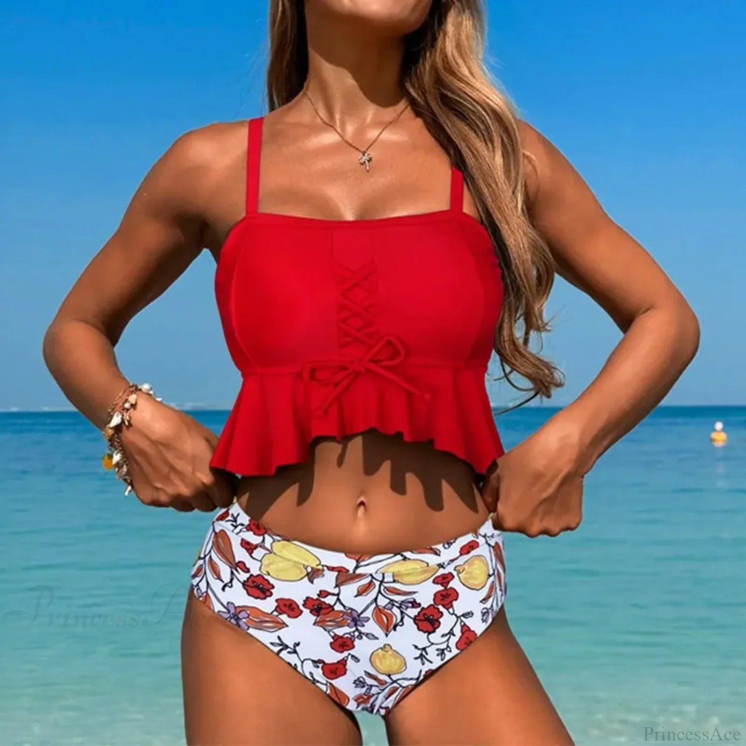 Todelt sæt med tynde snørestropper