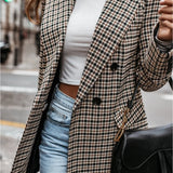 Dameternet blazer med hakkrave