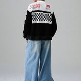 Langærmet jakke med bogstavprint