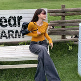 Lavtaljede jeans med svajer, slim fit, stretch, bambusprint