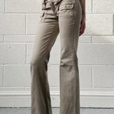 Slim low-rise cargo jeans med svajer i benene