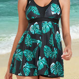 Todelt sæt med korte tankini-print i mesh