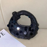 Mini halvmåneformet aftenclutch