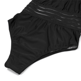 Chic stribet mesh badedragt - Elegant og behagelig