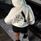 Oversized hættetrøje med et afslappet print