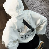 Oversized hættetrøje med et afslappet print