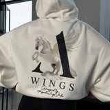 Oversized hættetrøje med et afslappet print