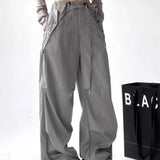 Cargobukser med vide ben og faldskærmsform