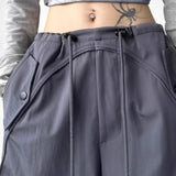 Cargobukser med vide ben og faldskærmsform