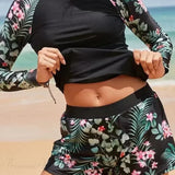 Todelt surfsæt med print og lange ærmer