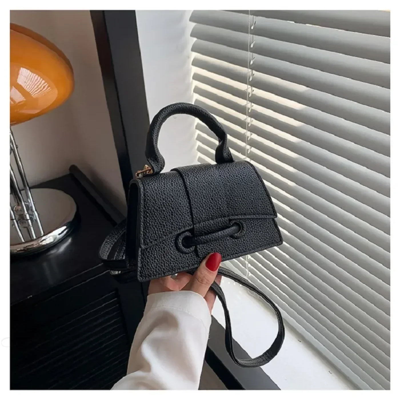 Mini PU-læder crossbody-taske, designerhåndtaske til kvinder