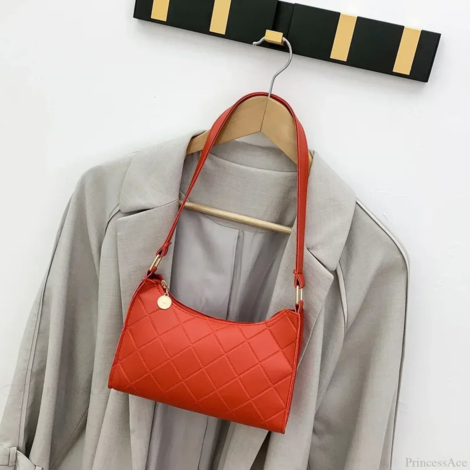 Dame skuldertaske i PU-læder