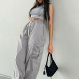 Afslappede cargobukser med lommer