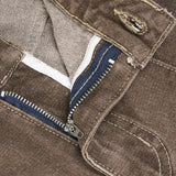 Retro Maillard-jeans med brede, slidte ben